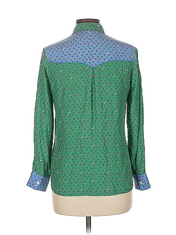 Made with Tender Loving Care by HVN Long Sleeve Silk Top (view 2)