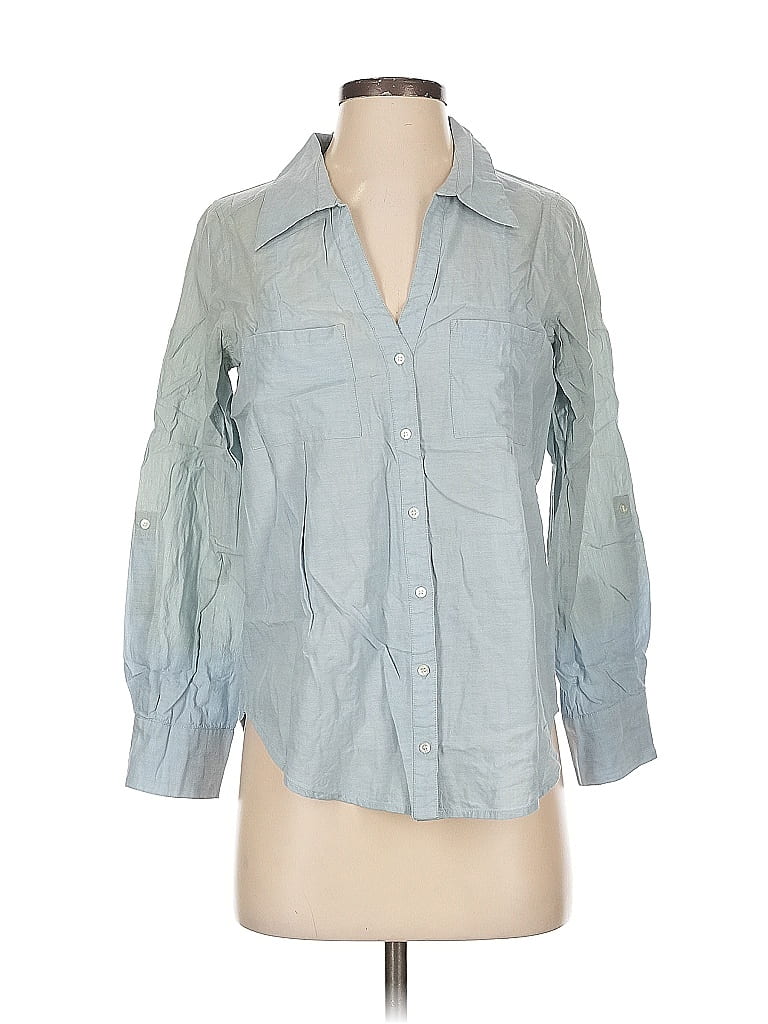 Click to view more detailed imagery on our partner's website Pre-owned Joie 3/4 Sleeve Button Down Shirt In Blue