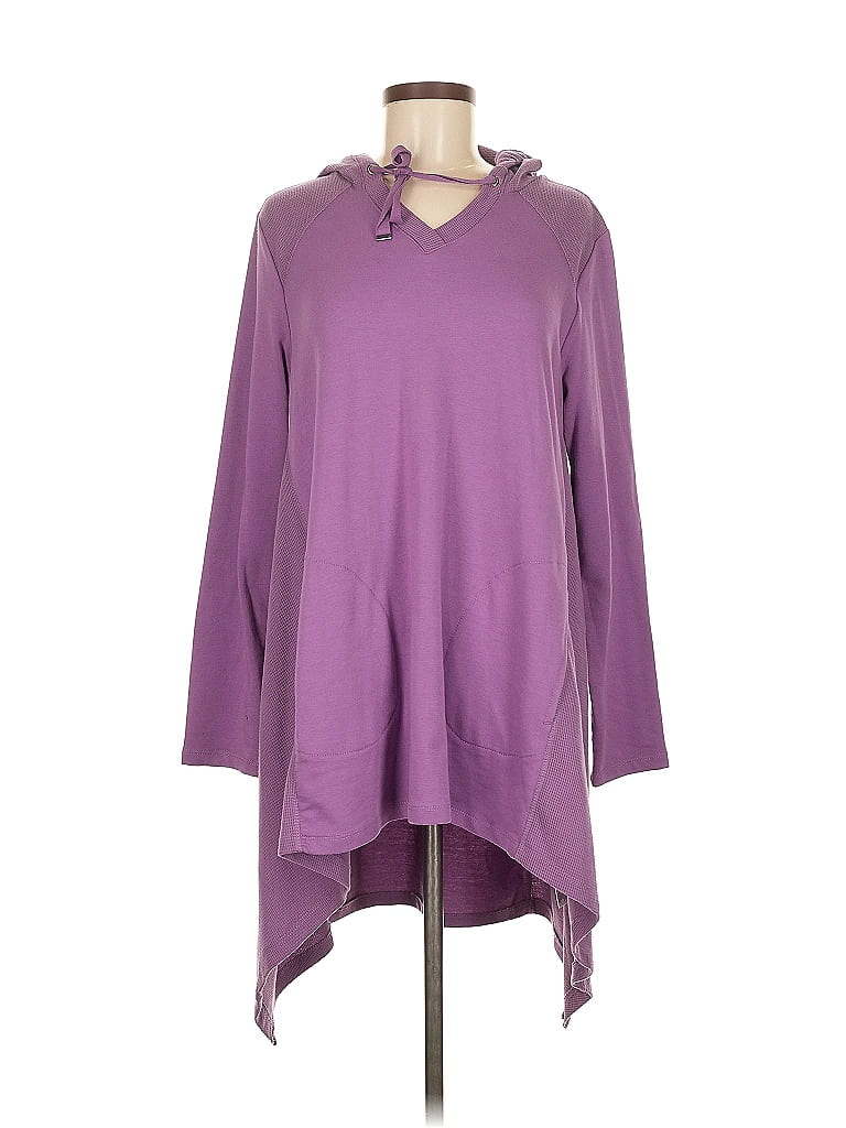 Pre-owned Logo By Lori Goldstein Poncho In Purple