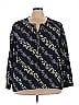 wonderly 100% Polyester Blue Long Sleeve Blouse Size 3X - photo 1
