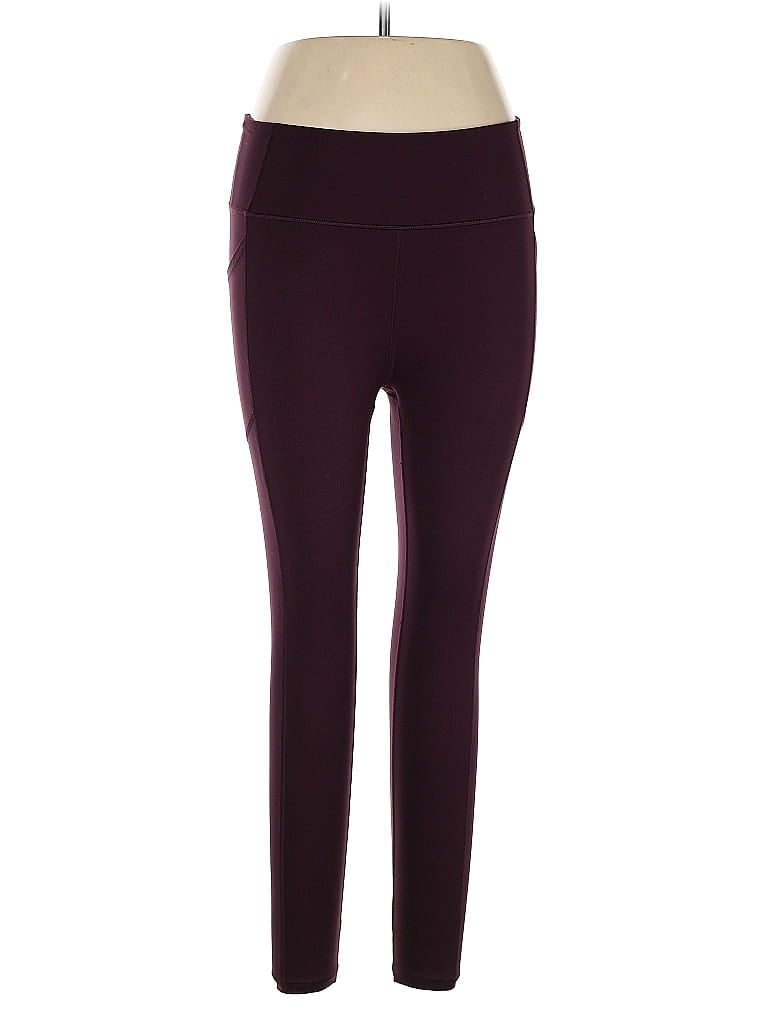 Pre-owned Victoria's Secret Active Pants In Burgundy
