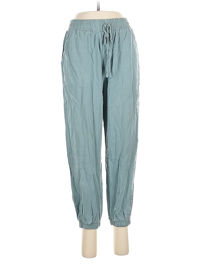 Mystree 100% Rayon Solid Teal Casual Pants Size M - photo 1