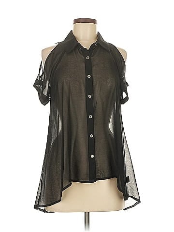 Monteau Sleeveless Button-Down Shirt (view 1)