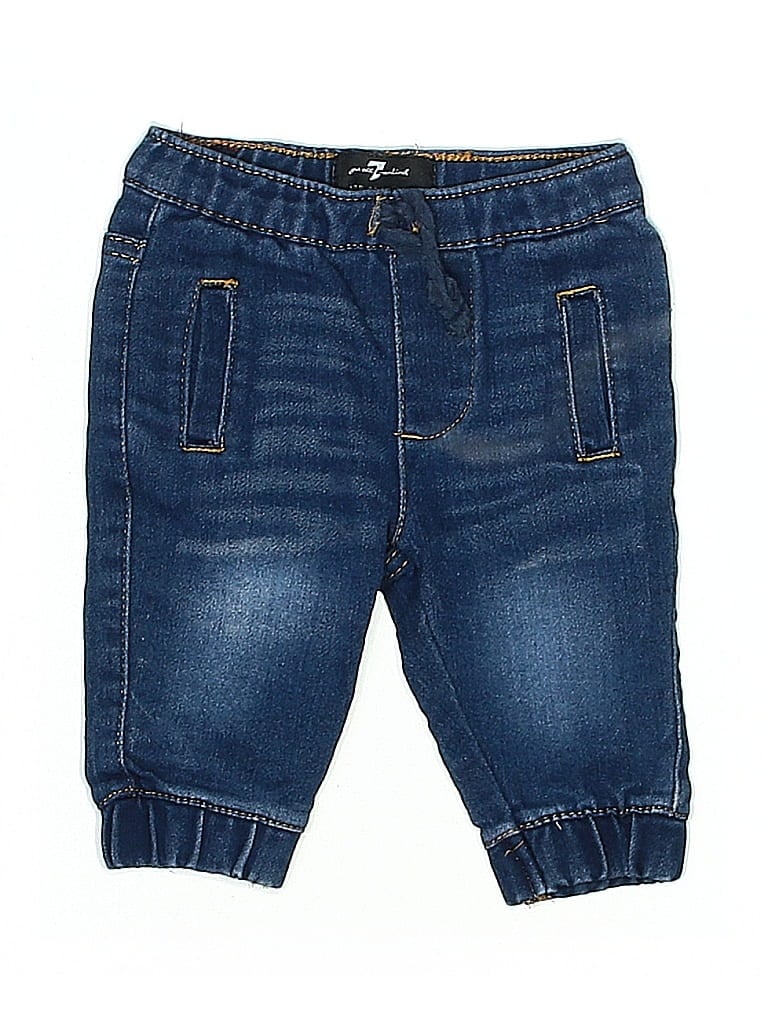 Pre-owned 7 For All Mankind Babies' Jeans In Blue