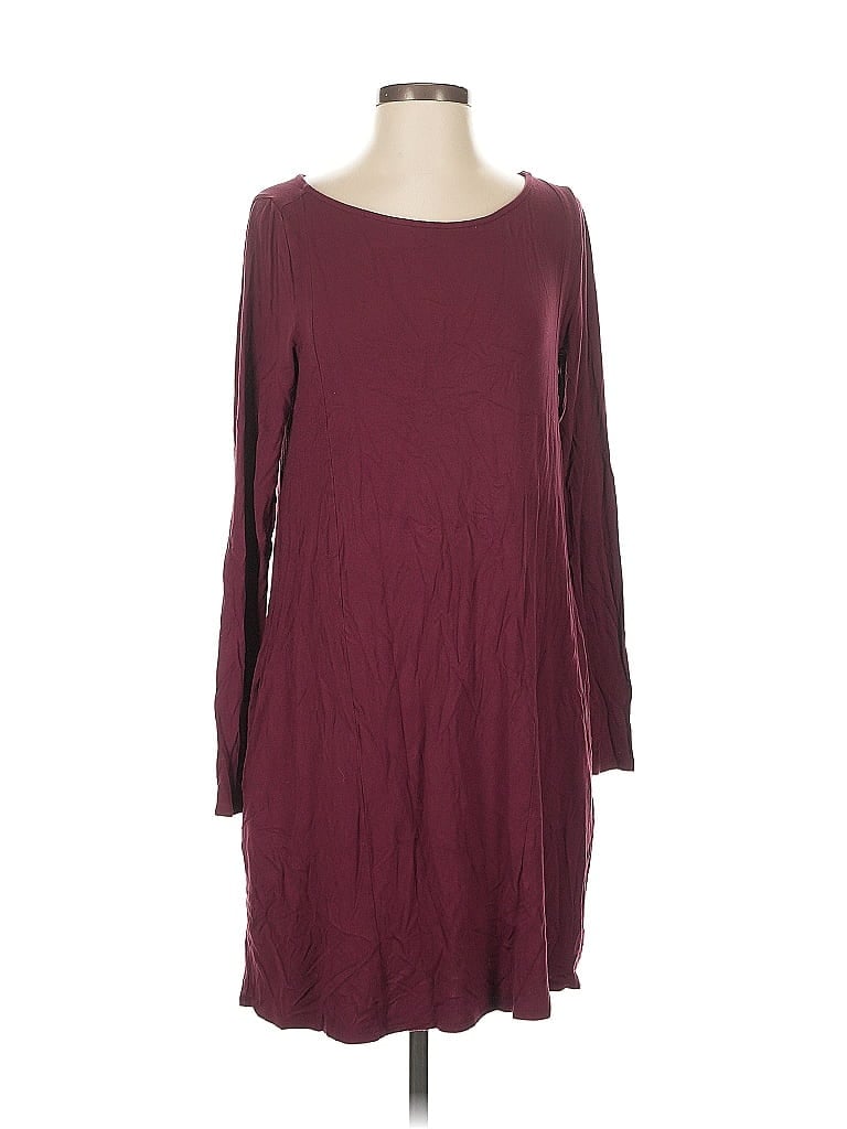 Pre-owned Peruvian Connection Casual Dress In Burgundy
