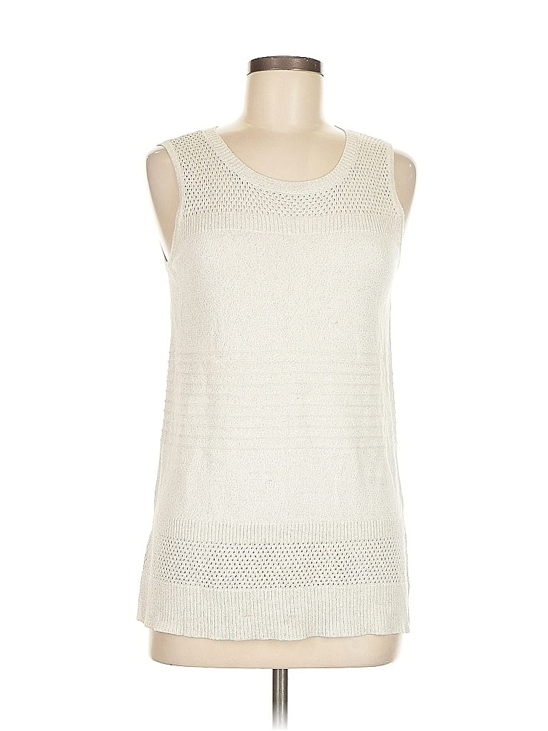 Pre-owned Calvin Klein Sweater Vest In White