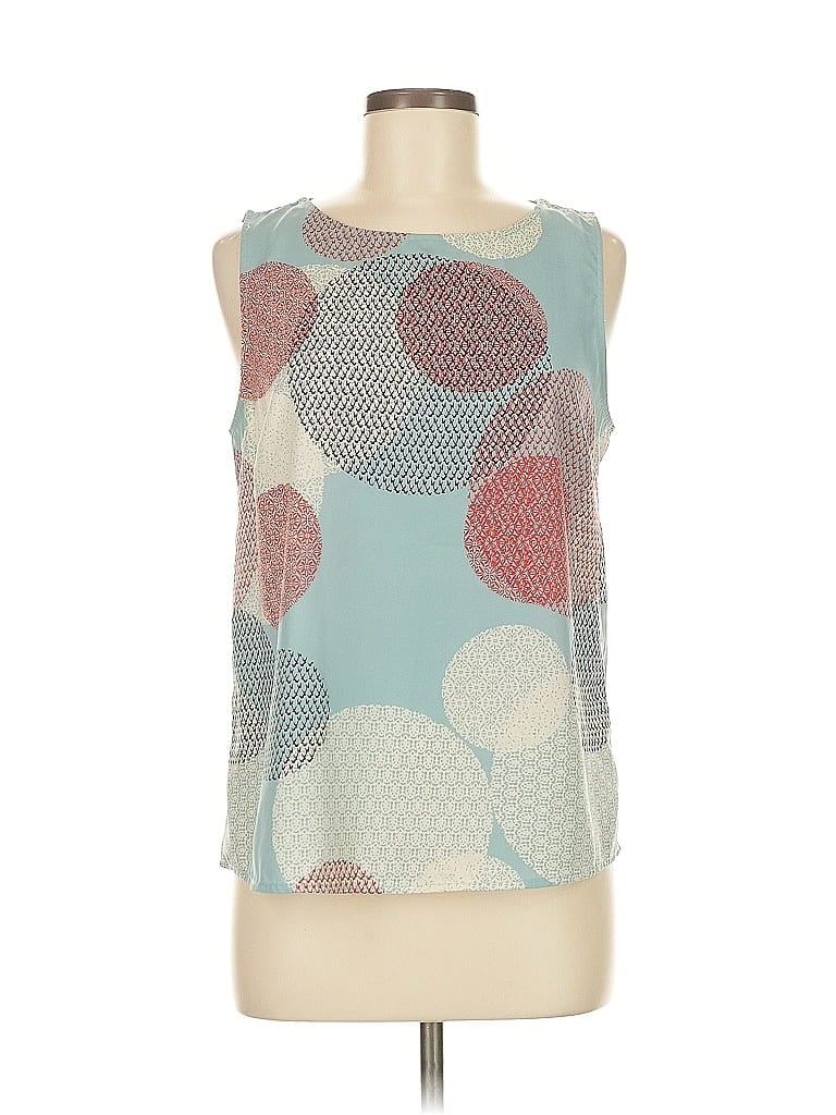 Pre-owned Renee C Sleeveless Top Teal Square Neckline Tops In Blue