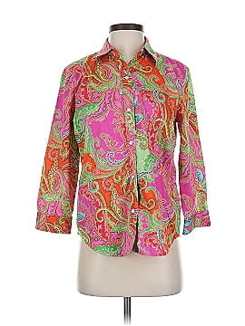 Lauren By Ralph Lauren 3/4 Sleeve Button Down Shirt