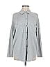 Lou & Grey Gray Long Sleeve Button-Down Shirt Size M - photo 1