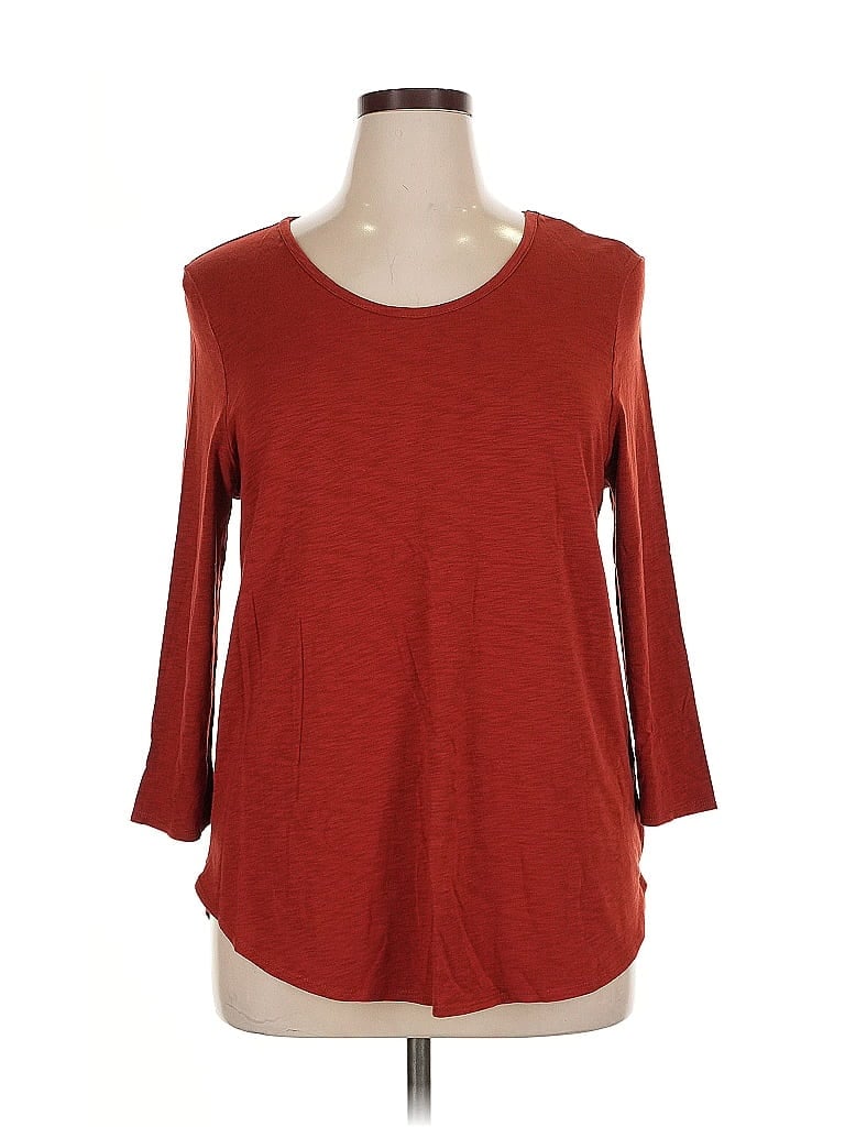 Pre-owned Max Studio 3/4 Sleeve T-shirt In Red