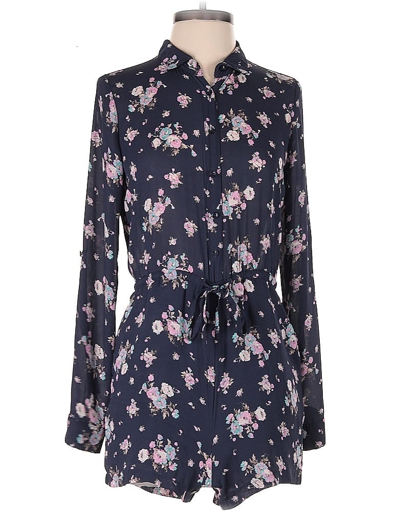 Pre-owned Bar Iii Romper In Blue