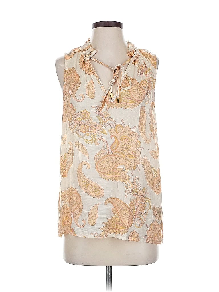 HARVE BENARD Pre-owned Sleeveless Blouse In White