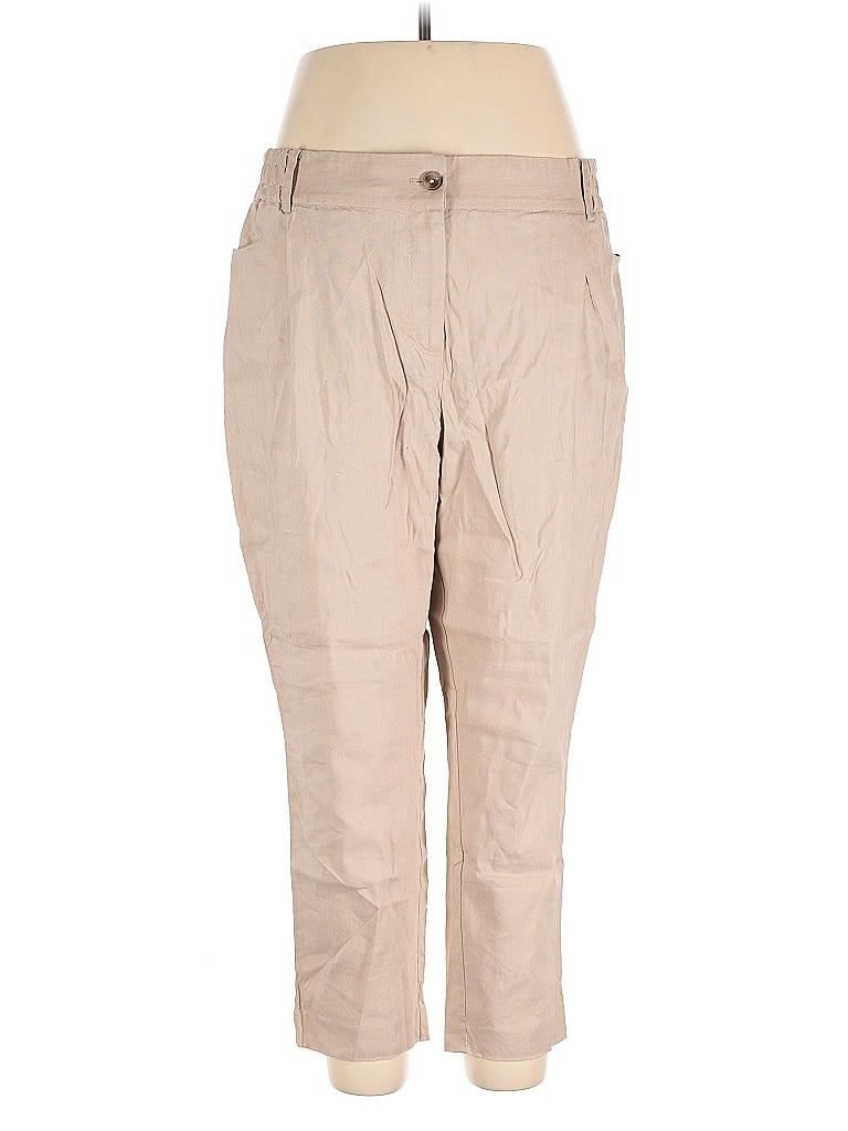 Pre-owned Calvin Klein Linen Pants In Brown