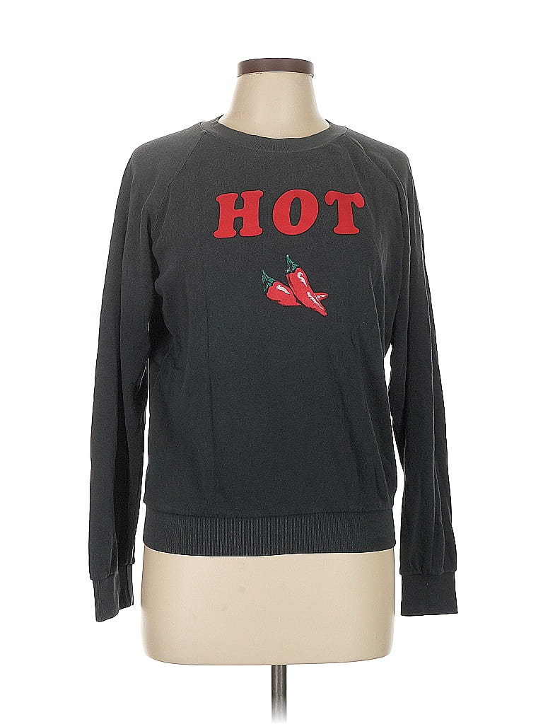 Wildfox 100% Cotton Gray Sweatshirt Size L - photo 1