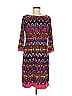 Donna Ricco Chevron-herringbone Purple Casual Dress Size 8 - photo 1