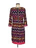 Donna Ricco Chevron-herringbone Purple Casual Dress Size 8 - photo 2
