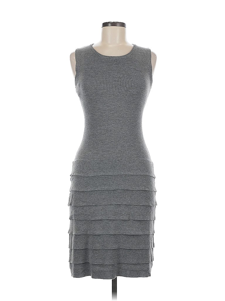 Pre-owned Calvin Klein Cocktail Dress In Gray