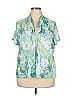 Alfred Dunner 100% Polyester Teal Green Short Sleeve Blouse Size 18 - photo 1
