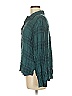 Cosmic Blue Love 100% Rayon Plaid Teal Long Sleeve Blouse Size M - photo 4