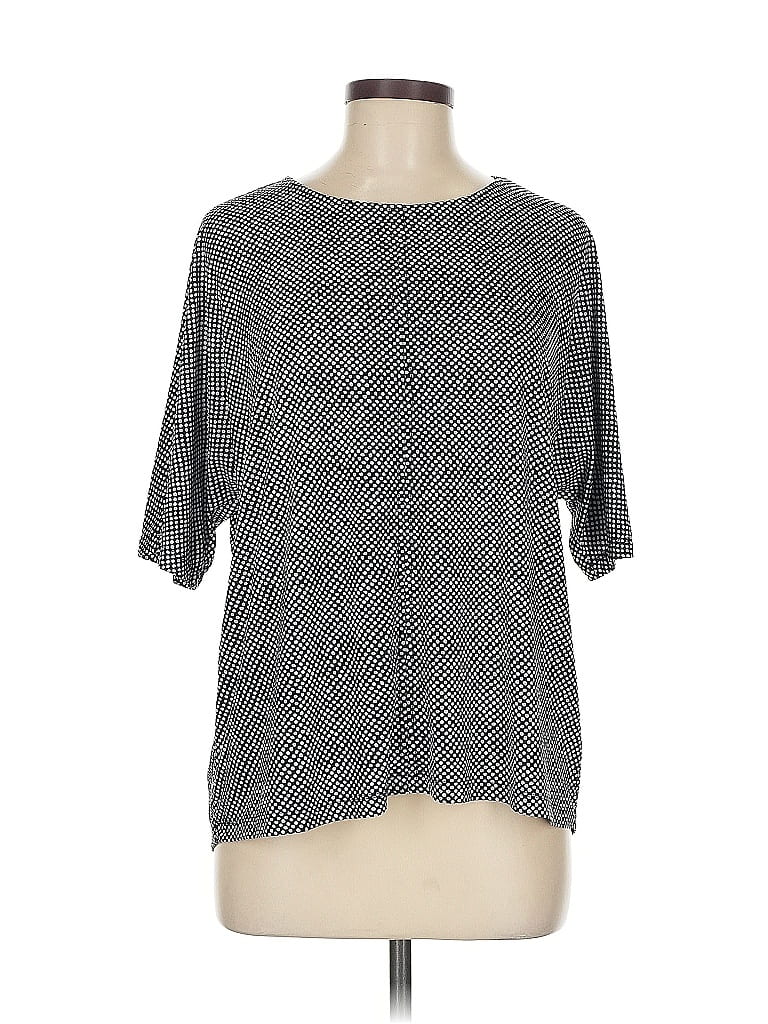 Pre-owned Anne Klein 3/4 Sleeve T-shirt In Gray