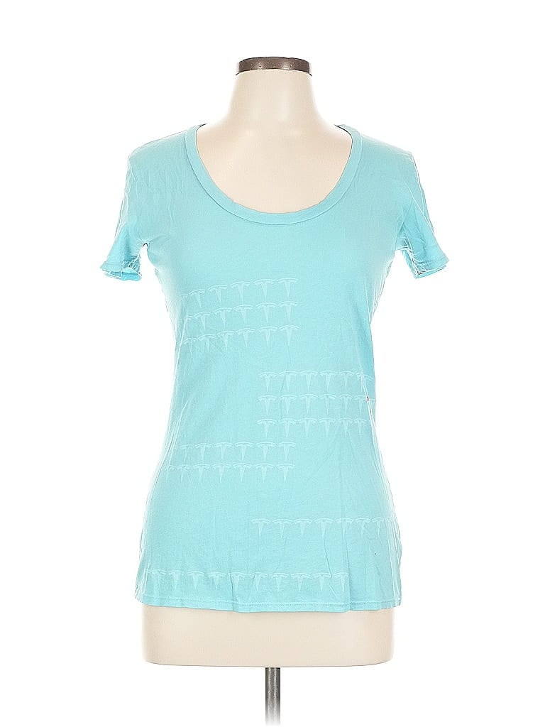 TESLA Pre-owned Short Sleeve T-shirt In Blue