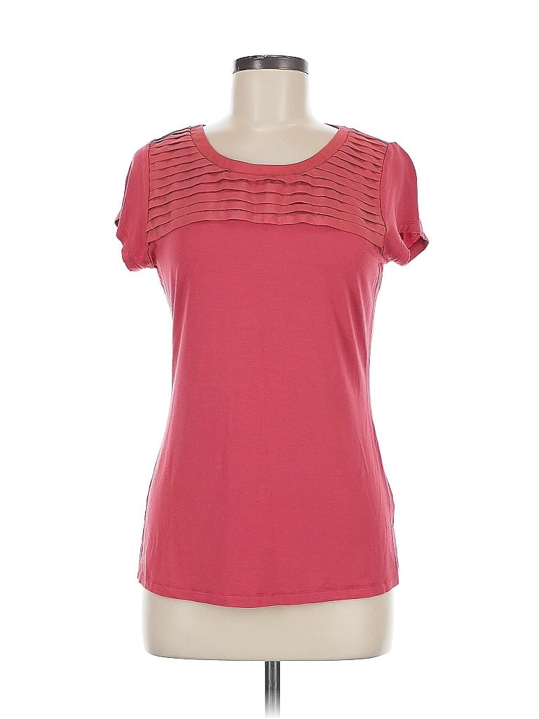 Pre-owned The Limited Short Sleeve Top Pink Sweetheart Neckline Tops
