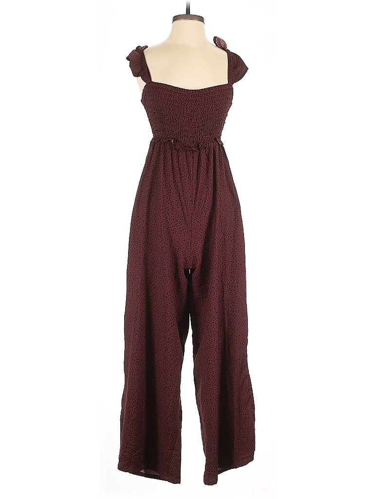 Pre-owned Mi Ami Jumpsuit In Burgundy