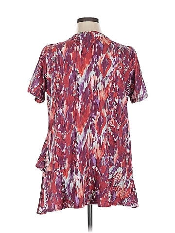 LOGO by Lori Goldstein Short Sleeve Blouse (view 2)