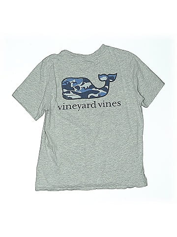 Vineyard Vines 100% Cotton Gray Short Sleeve T-Shirt Size 7