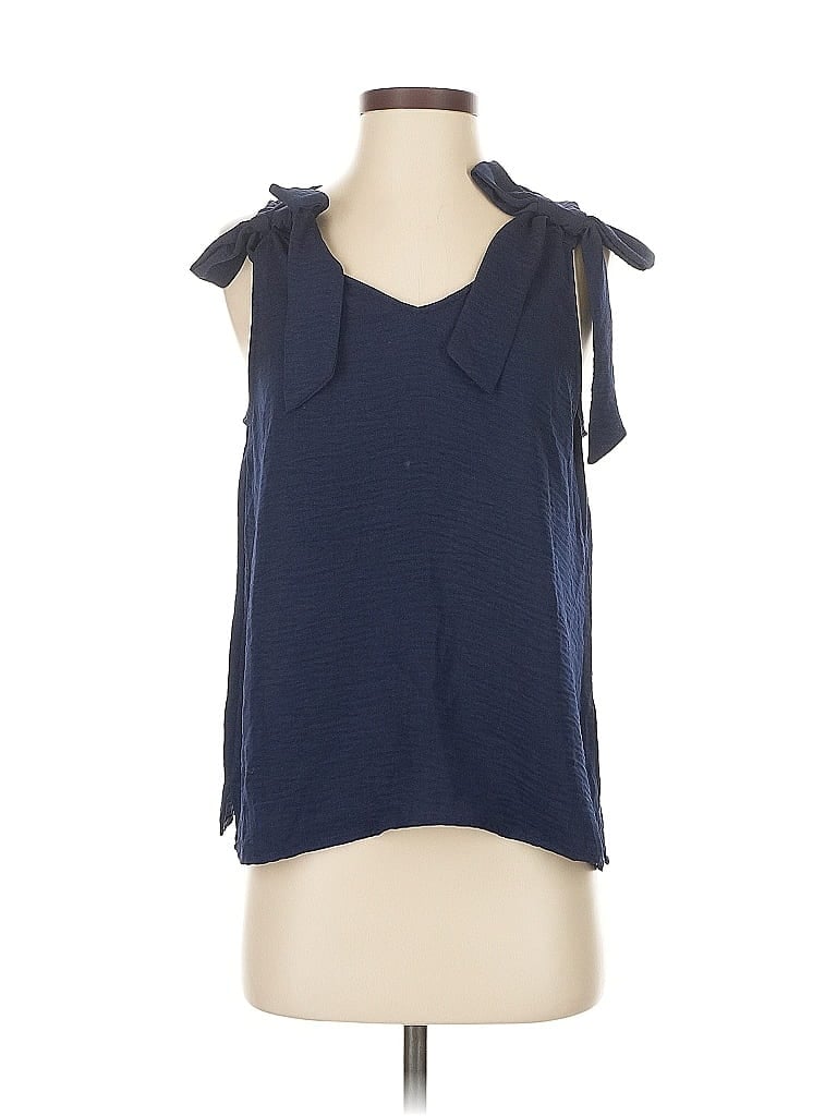 Pre-owned Cece Sleeveless Blouse In Blue