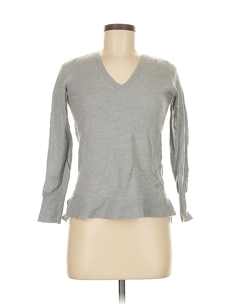 Pre-owned Banana Republic Wool Pullover Sweater In Gray