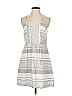 Lou & Grey Stripes Gray Casual Dress Size 2 - photo 1