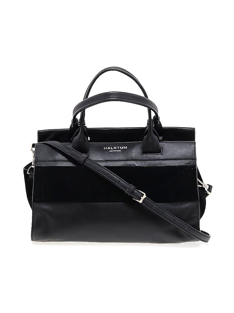 Halston Heritage Solid Black Satchel One size - photo 1