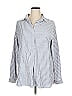 Max Studio Stripes Blue Long Sleeve Blouse Size XL - photo 1