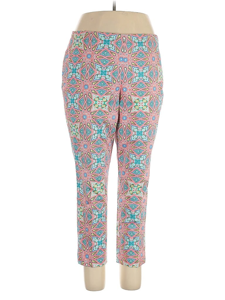 Doncaster Collection Print Pink Casual Pants Size 14 - photo 1