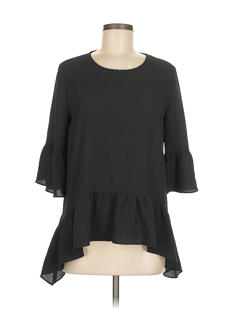 Pre-owned Gibson 3/4 Sleeve Blouse In Black