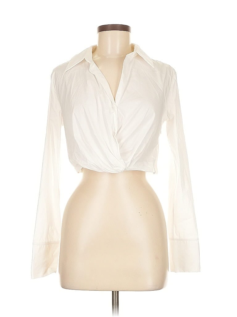 Cotton Candy LA Ivory White Long Sleeve Blouse Size M - photo 1