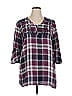 Catherines 100% Rayon Purple 3/4 Sleeve Blouse Size 1X - photo 1