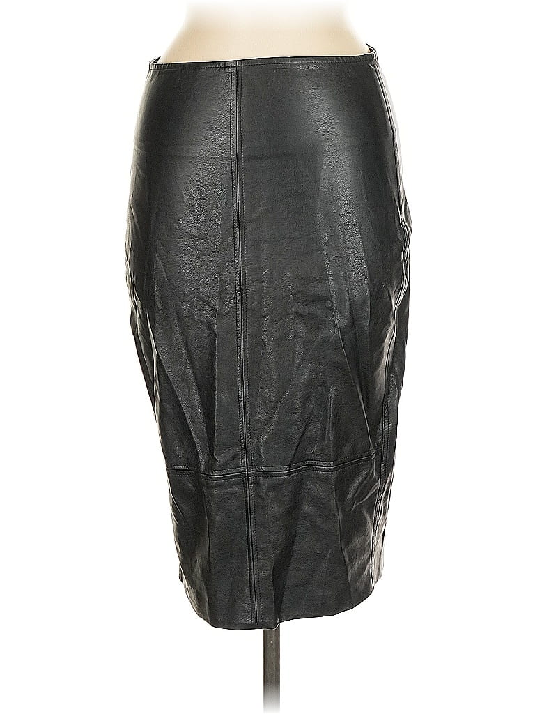 Pre-owned Selfie Leslie Faux Leather Skirt In Black