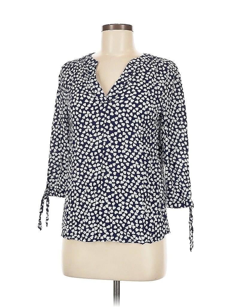 Pre-owned Rachel Rachel Roy 3/4 Sleeve Blouse In Blue