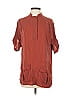 Assorted Brands Burgundy Short Sleeve Blouse Size 4 - photo 1