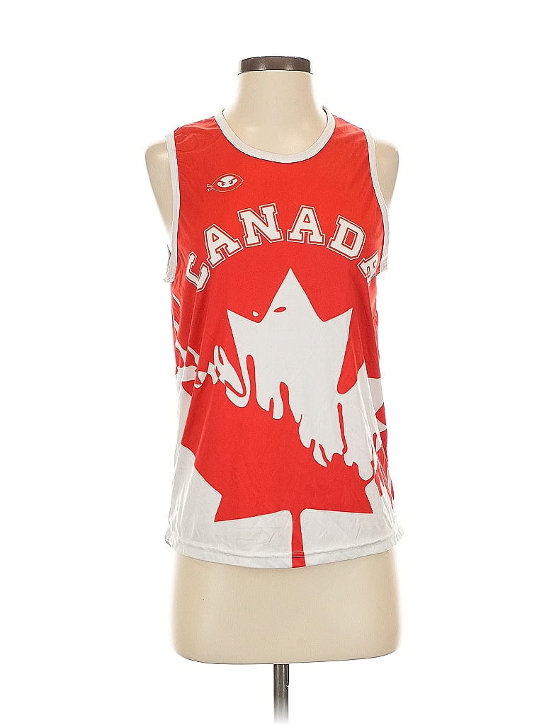 Pre-owned Unbranded Sleeveless T-shirt In Red