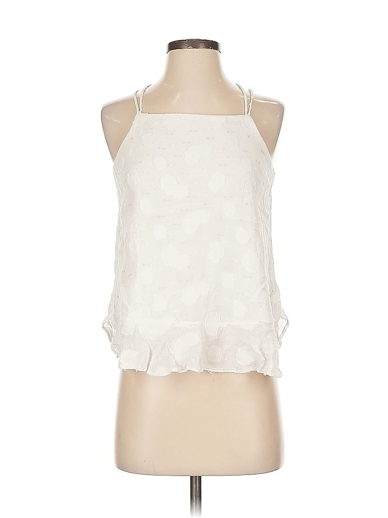 Pre-owned Ann Taylor Loft Sleeveless Blouse In White