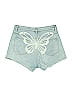 Adika 100% Cotton Chevron-herringbone Blue Denim Shorts Size S - photo 2