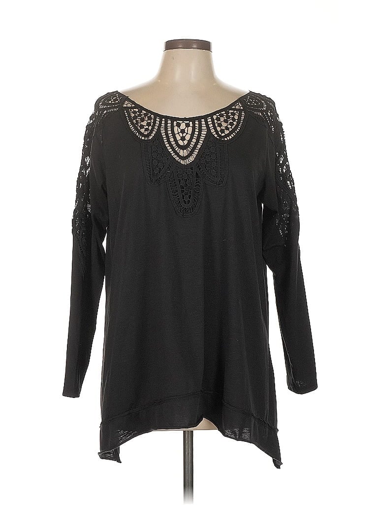Pre-owned Amaryllis Long Sleeve Blouse In Black