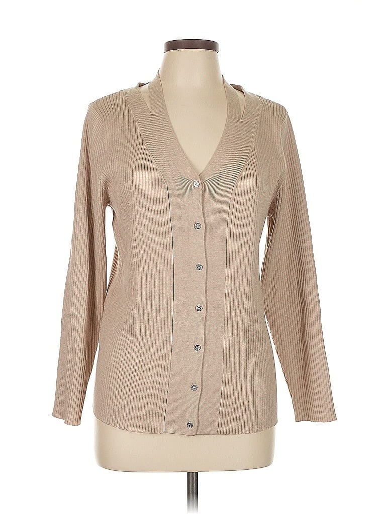 Pre-owned Calvin Klein Cardigan Sweater In Brown