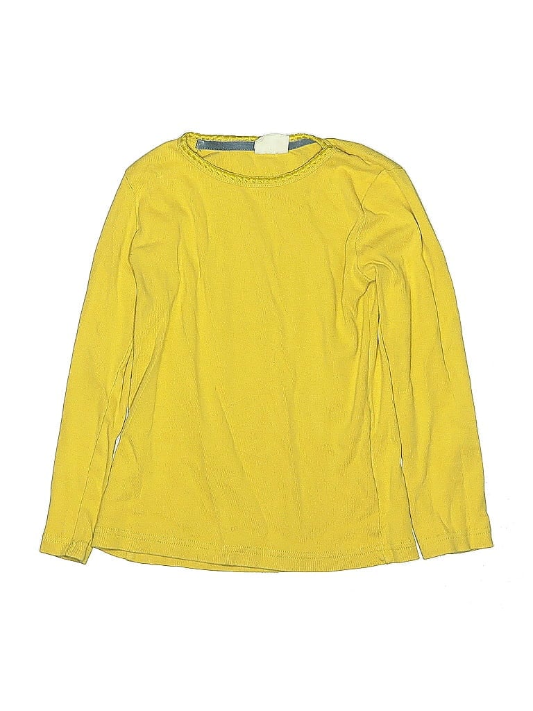 Mini Boden 100% Cotton Yellow Long Sleeve T-Shirt Size 5 - 6 - photo 1