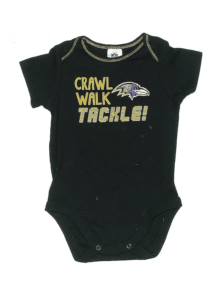 Pre-owned Team Apparel Babies' Short Sleeve Onesie In Black
