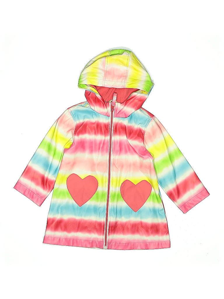 Pink Platinum 100% Polyurethane Hearts Pink Raincoat Size 3T - photo 1