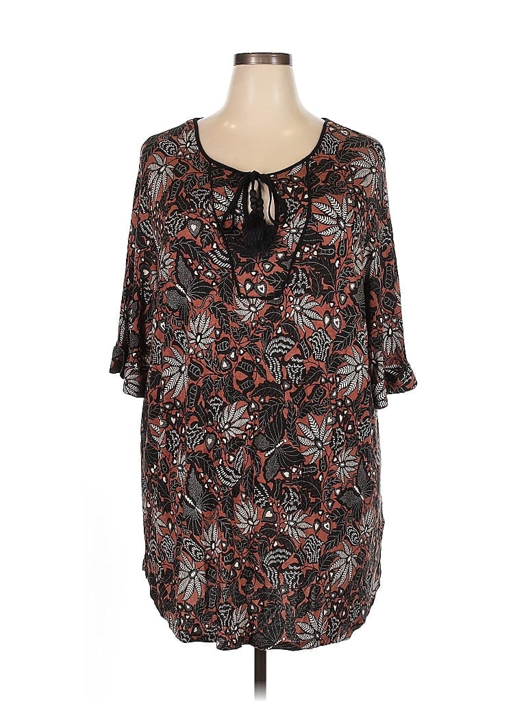 Pre-owned H&m 3/4 Sleeve Blouse In Black